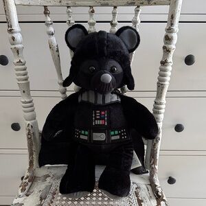 Build-A-Bear Black Galactic Plush Bear Black Cape No Music